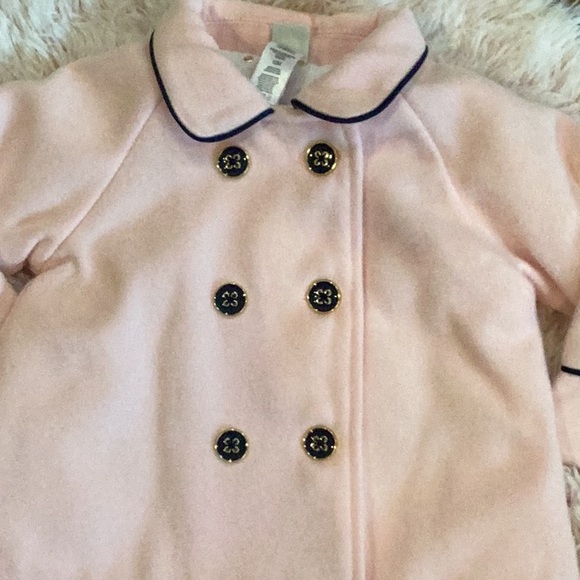 NWT LITTLE ME PINK GIRLS LINED PEACOAT SZ.12M - Picture 3 of 9